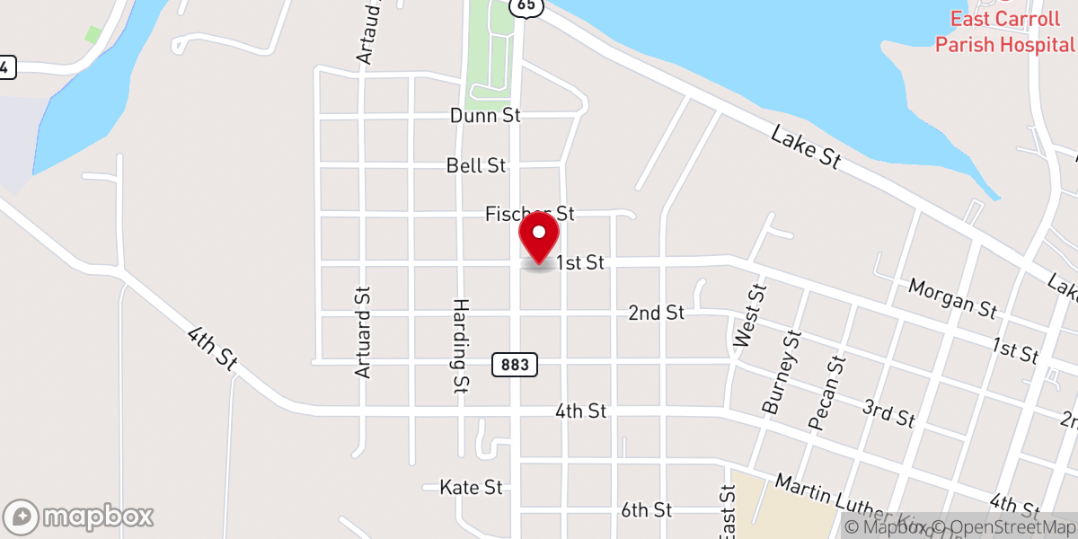Map showing location of Progressive Baptist Church
