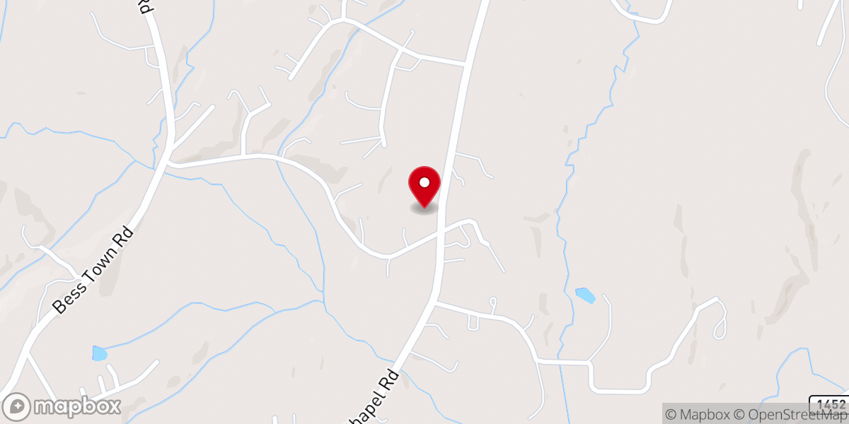 Map showing location of Harmony Baptist Church