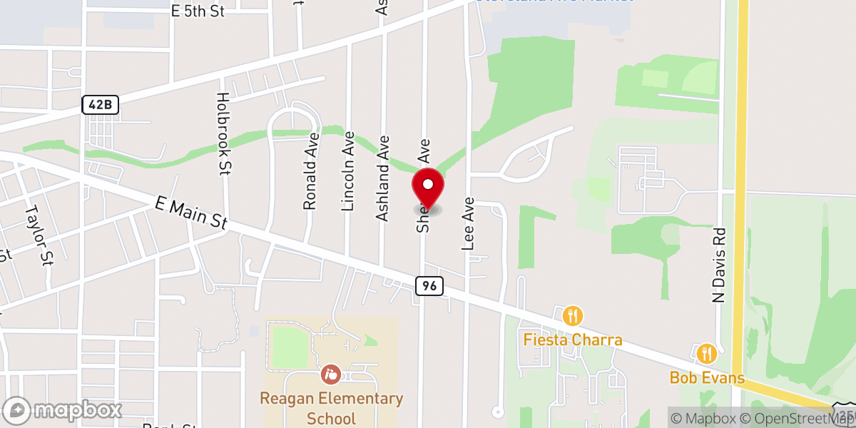 Map showing location of Garber Brethren Church