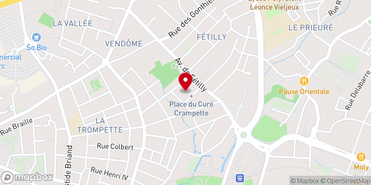 Map showing location of Paroisse Sainte-Jeanne d'Arc