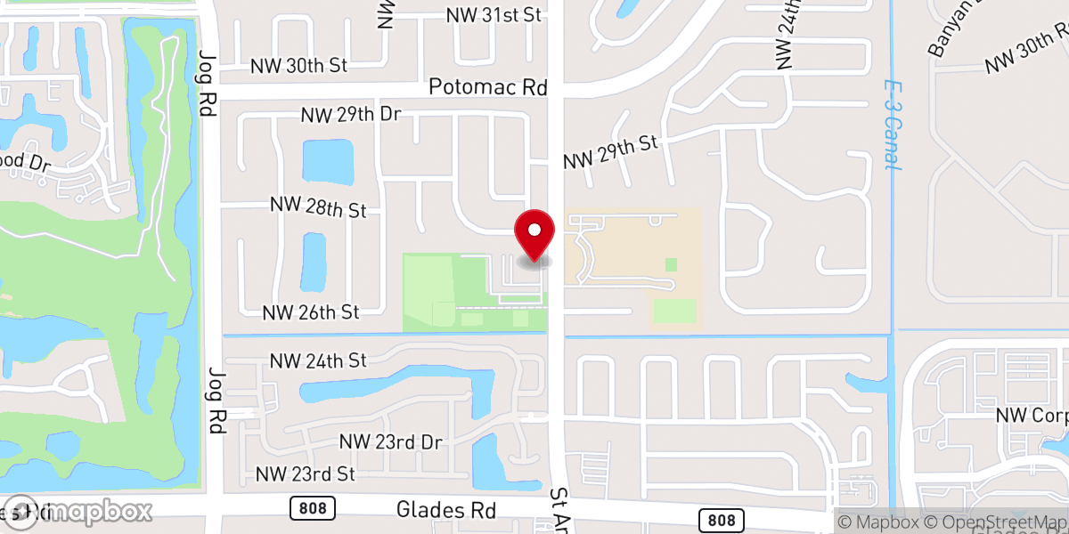 Map showing location of Unitarian Universalist Fellowship