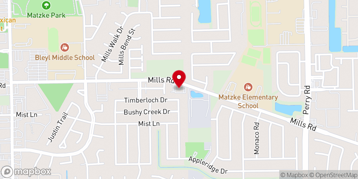 Map showing location of Time of Celebration Ministries