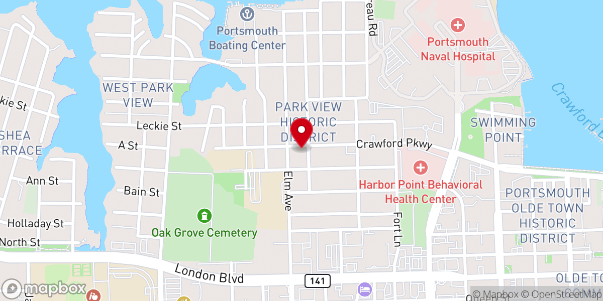 Map showing location of Tabernacle Church