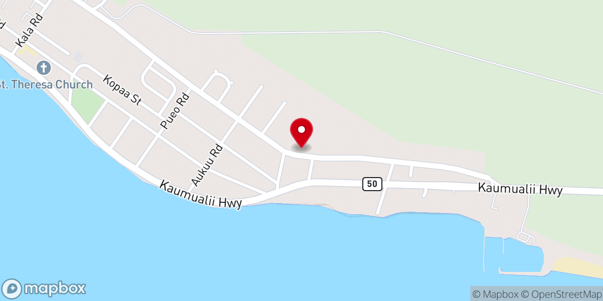 Map showing location of Kekaha Door Of Faith Church