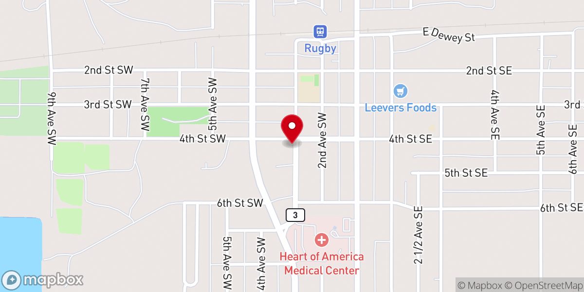 Map showing location of Calvary Evagelical Free Church
