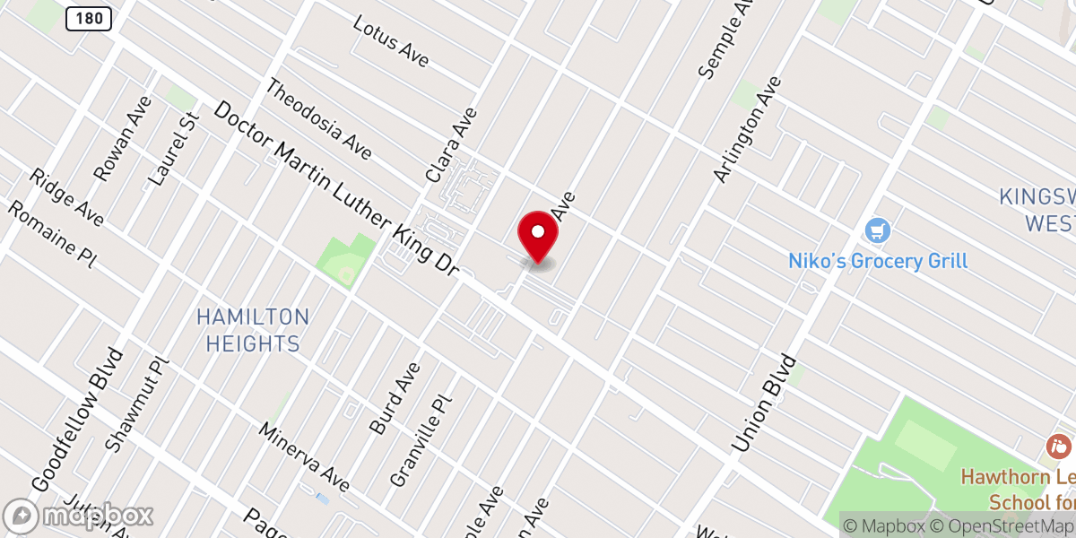 Map showing location of Mount Bethel Missionary Baptist Church