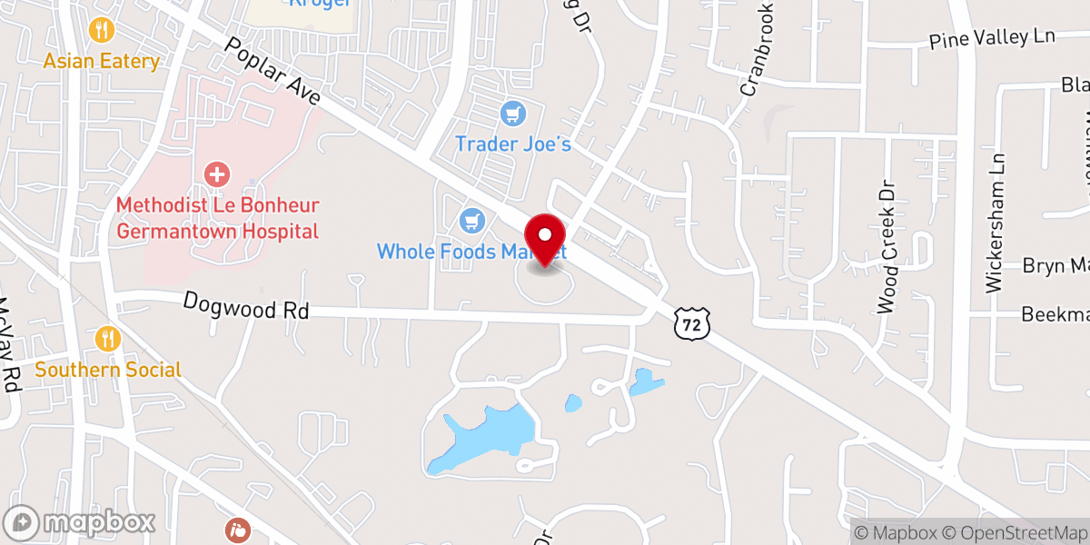 Map showing location of Kingsway Christian Church