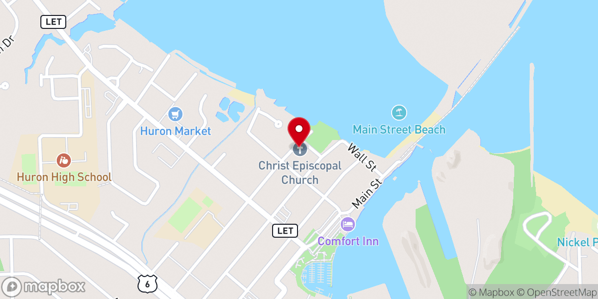 Map showing location of Christ Episcopal Church