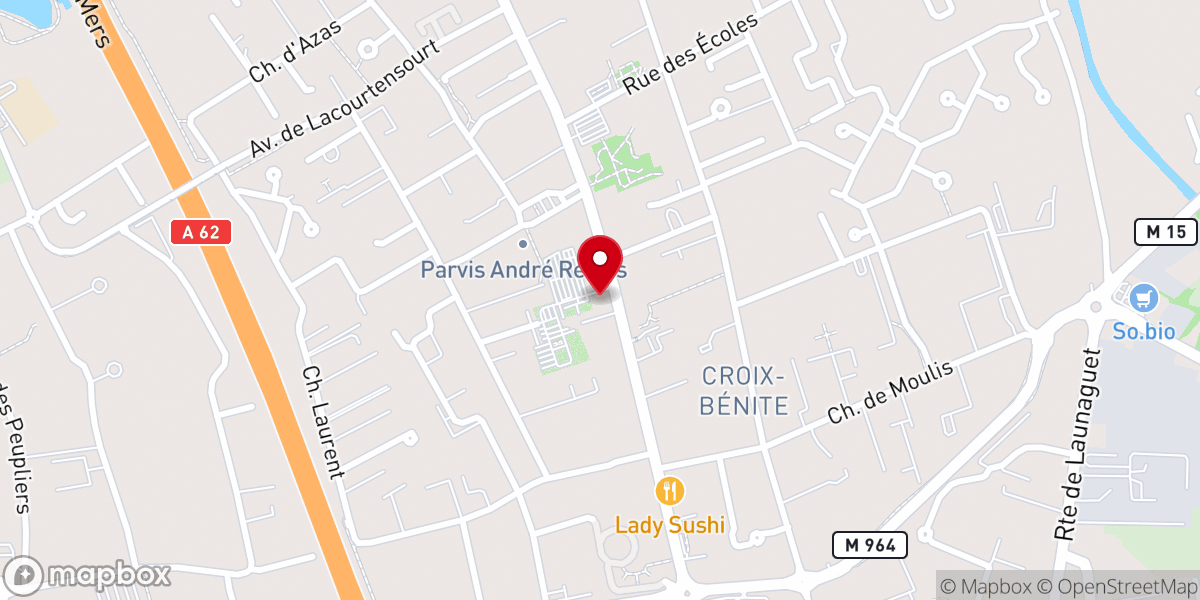 Map showing location of Église Notre-Dame du Rosaire d'Aucamville