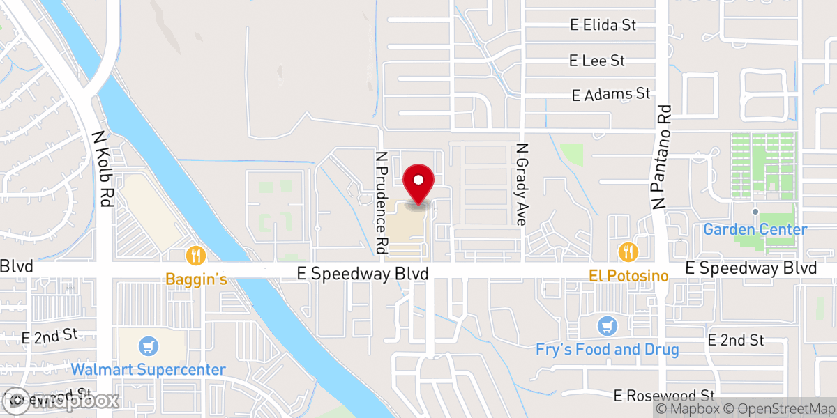 Map showing location of Neighborhood Church Tucson