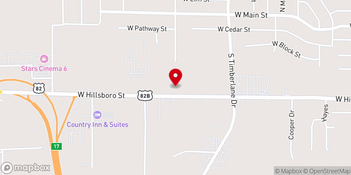 Map showing location of St. Mark United Methodist Church