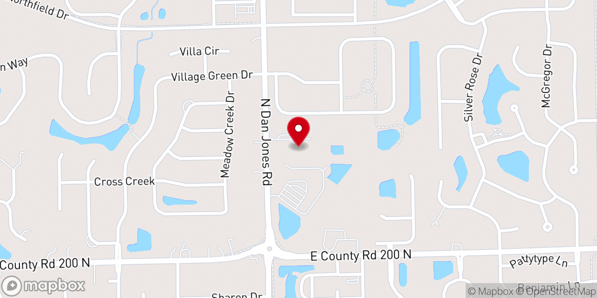 Map showing location of Avon Community Church of God