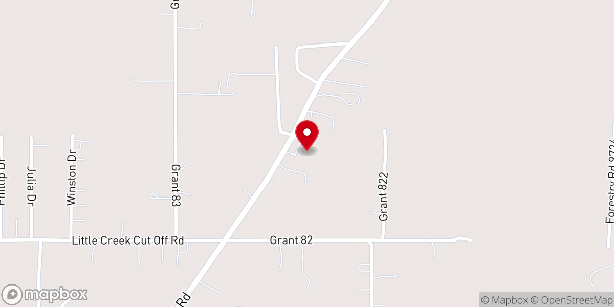 Map showing location of Little Creek Missionary Baptist