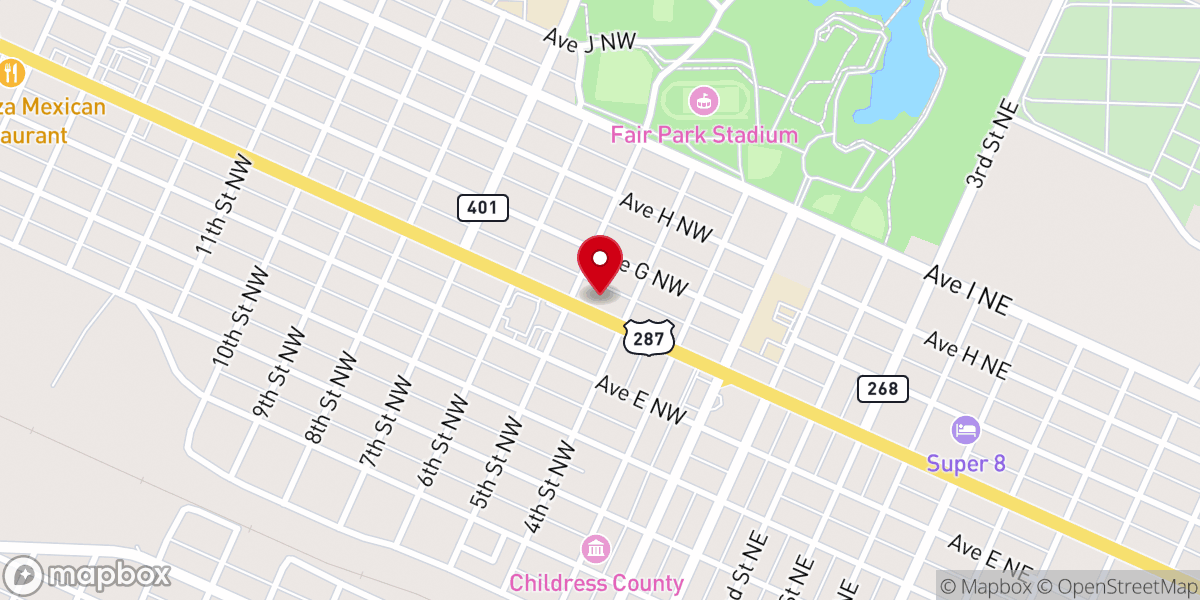 Map showing location of J T's Drive-In