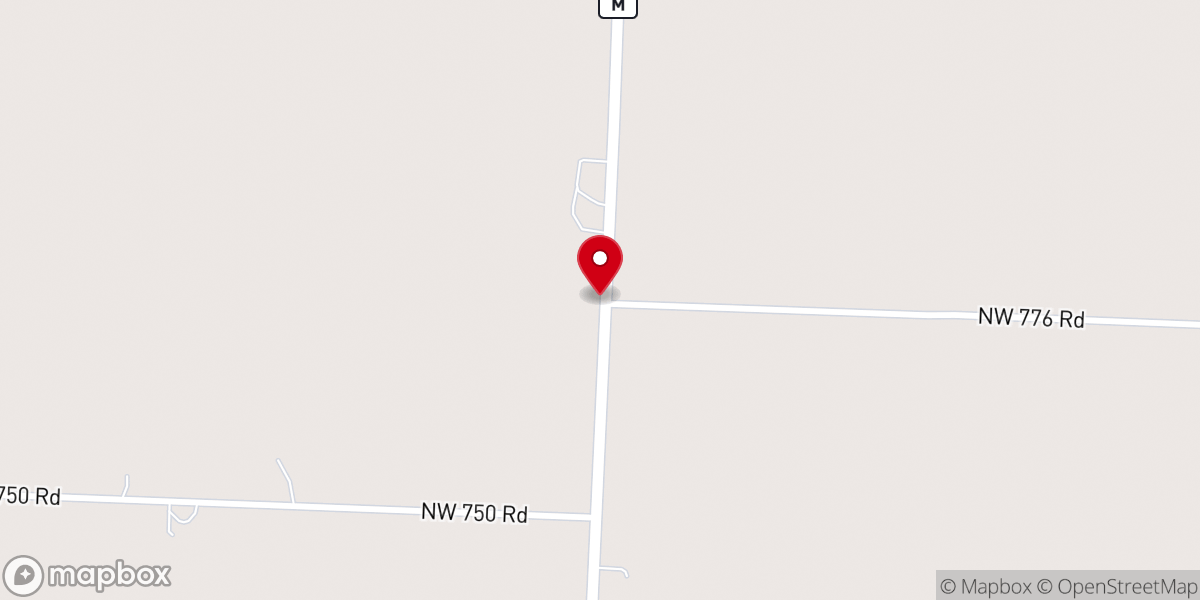 Map showing location of Harmony Baptist Church
