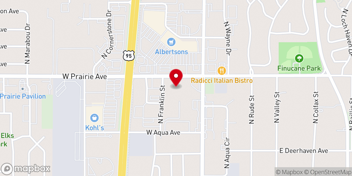 Map showing location of Grace Bible Church