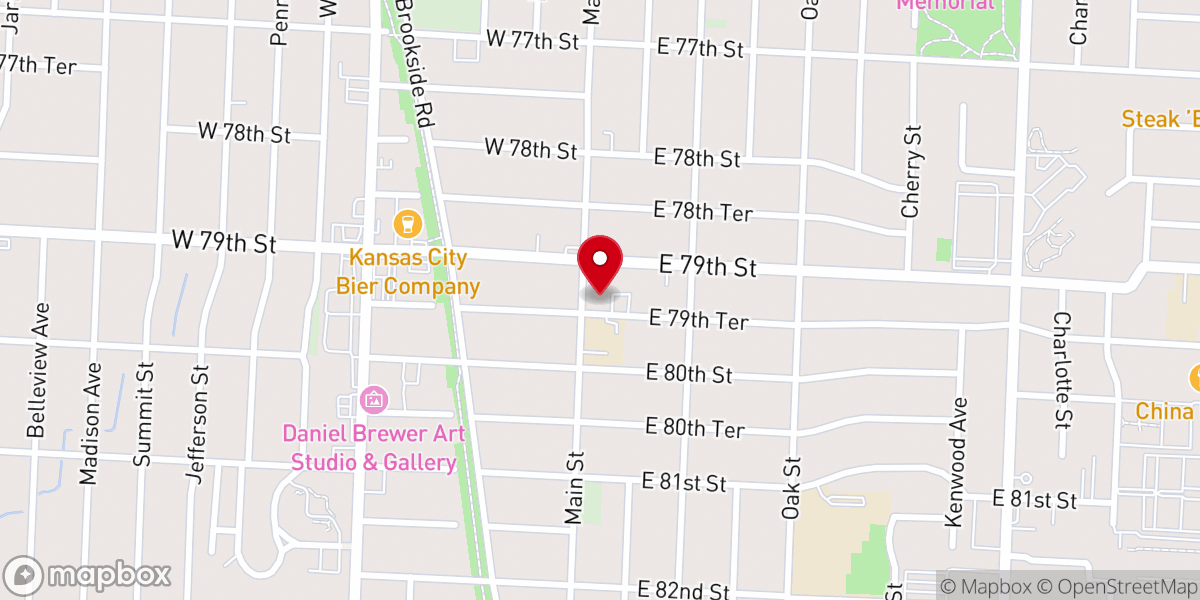 Map showing location of Crossroads Church of Kansas City