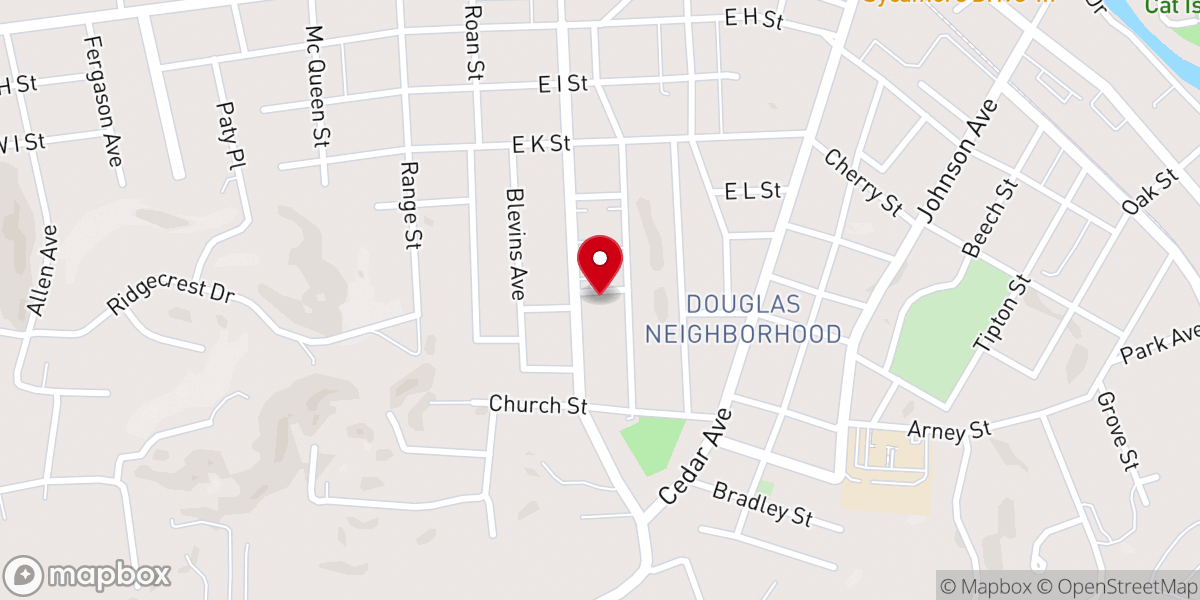 Map showing location of Phillippi Missionary Baptist Church
