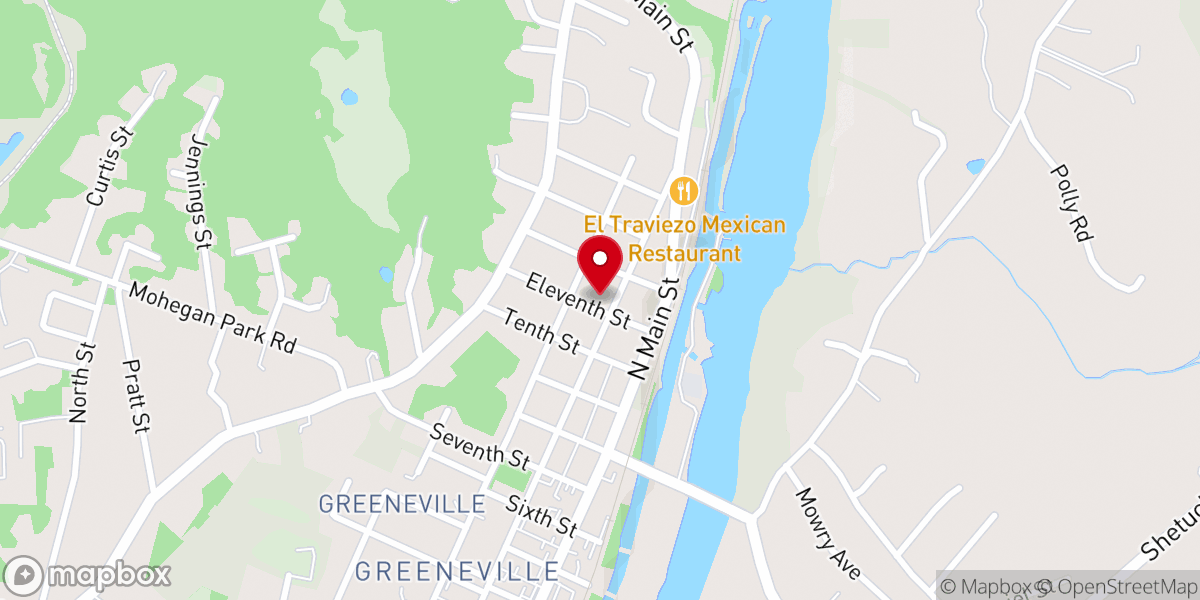 Map showing location of Norwich Missionary Baptist Church