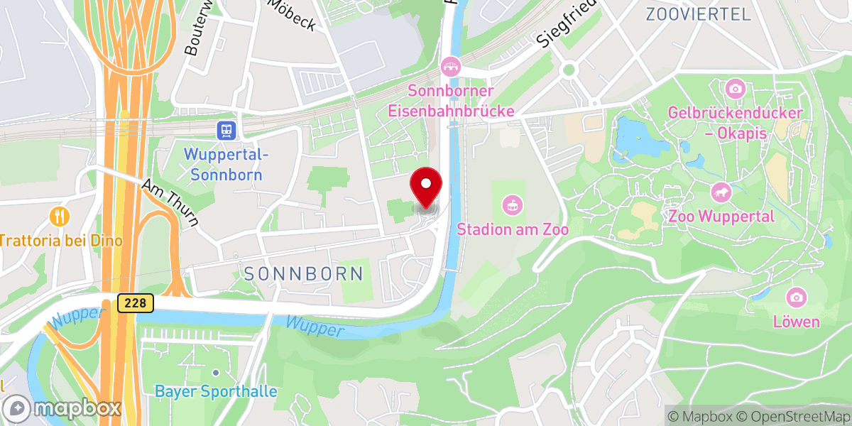 Map showing location of Sonnborner Hauptkirche