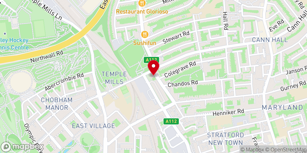 Map showing location of Major Road Baptist Church