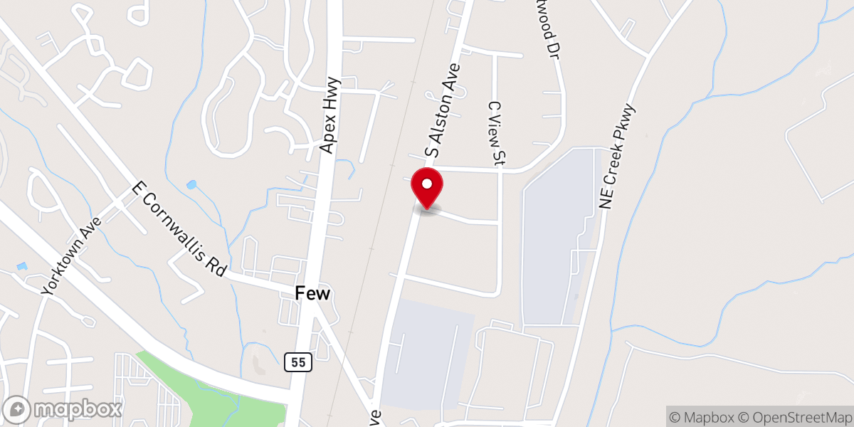 Map showing location of North East Baptist Church Annex