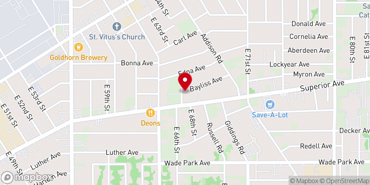 Map showing location of Pentecostal Church of New Antioch