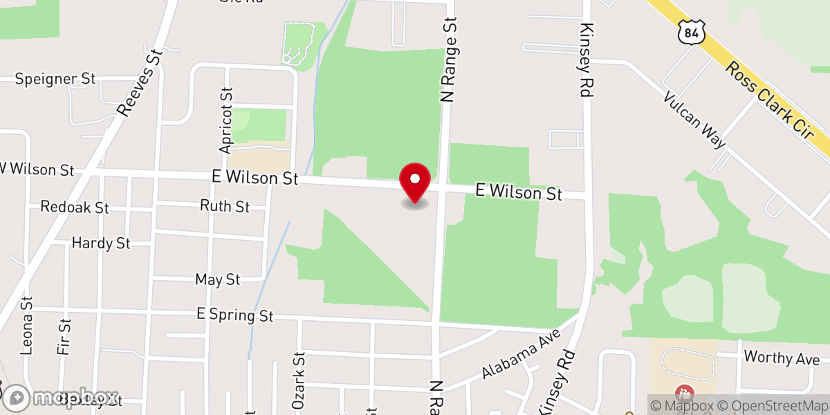 Map showing location of North Range St Church of Christ, Dothan Alabama