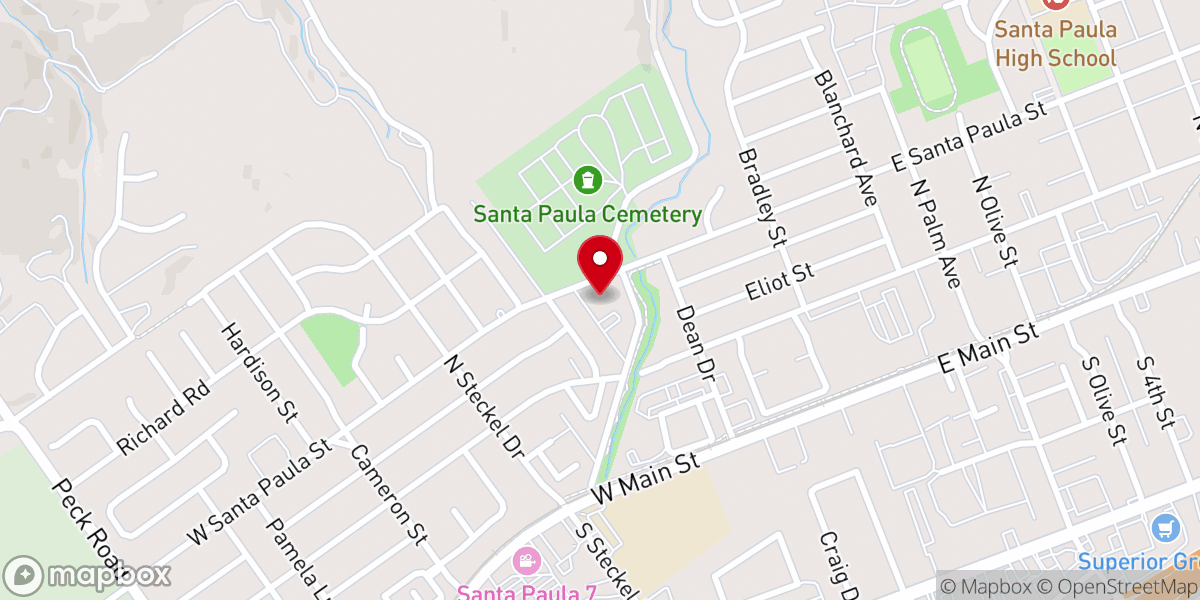 Map showing location of Church of Christ