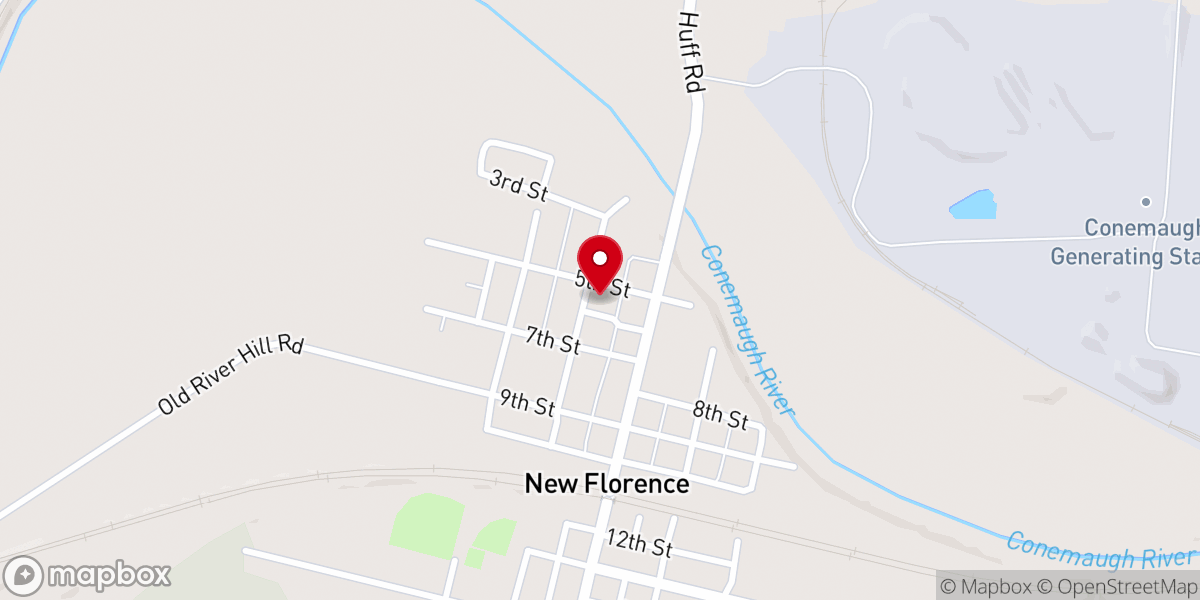 Map showing location of Trinity Presbyterian Church