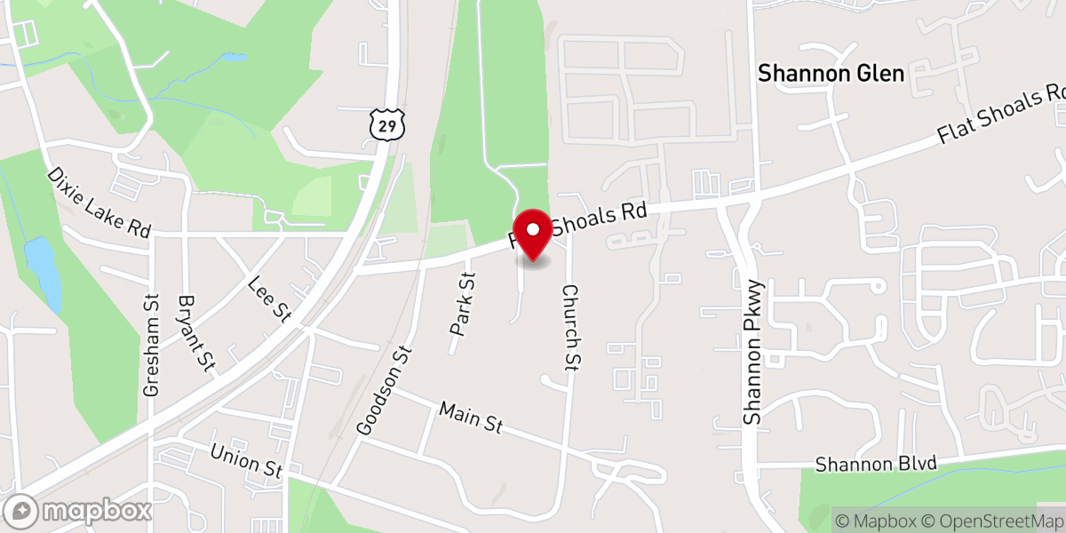 Map showing location of Lily of the Valley Community Church