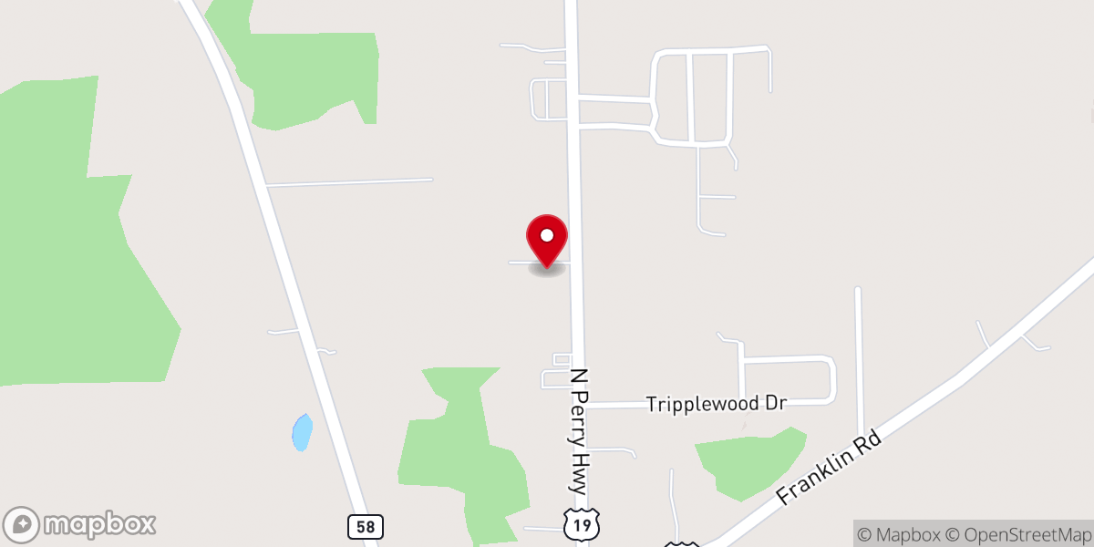 Map showing location of Harbor of Hope Ministries