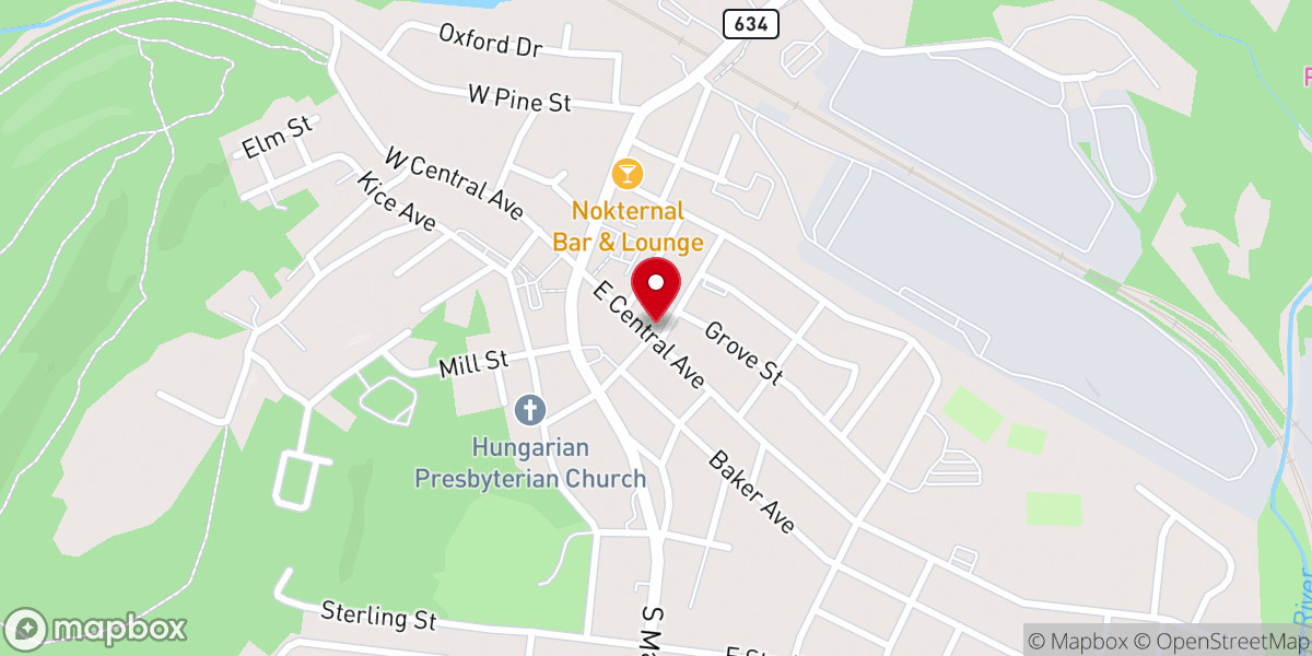 Map showing location of Apostolic Faith Church