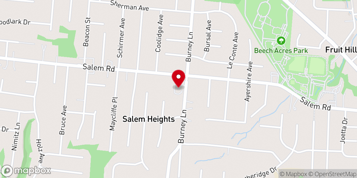 Map showing location of Zion Lutheran Church
