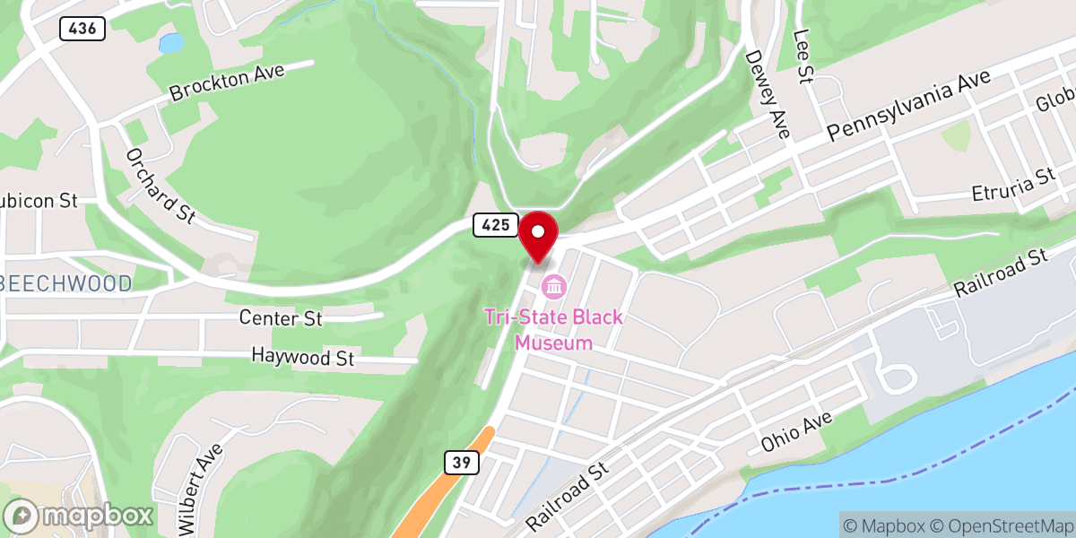 Map showing location of Second Baptist Church my mom is ry