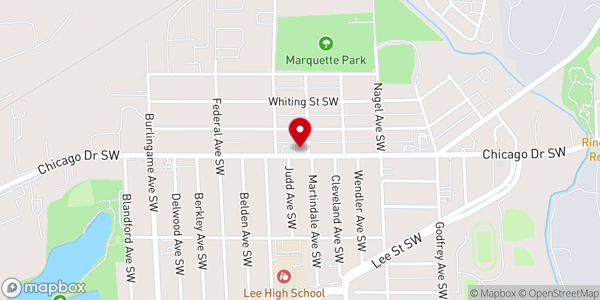 Map showing location of United Church Outreach Ministry (UCOM)