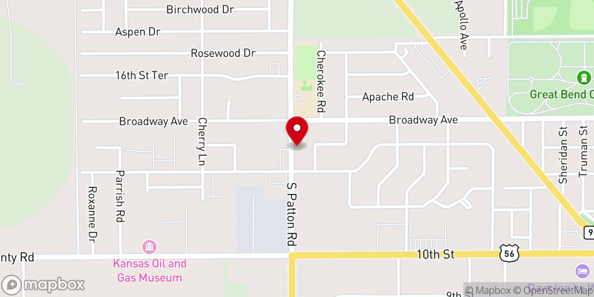 Map showing location of Evangelical Friends Church