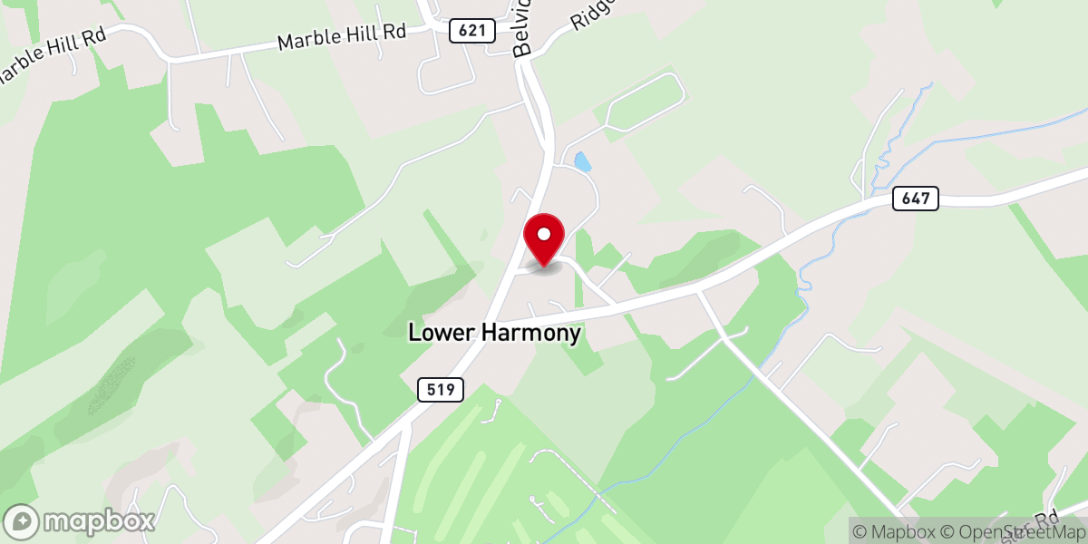 Map showing location of Calvary Community Church