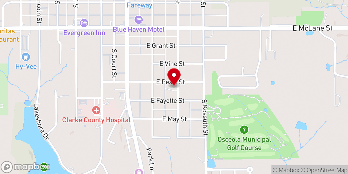 Map showing location of St. Bernard Catholic Church