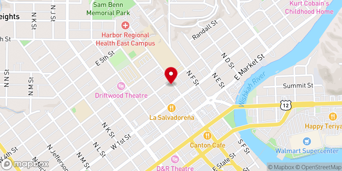Map showing location of The Salvation Army Food bank location