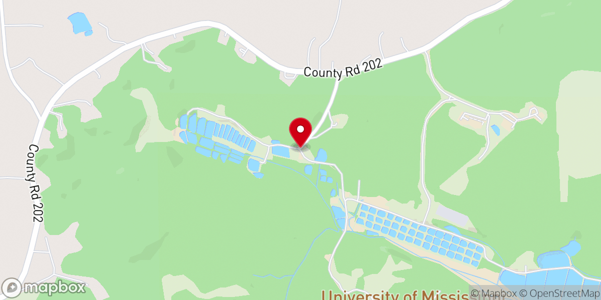 Map showing location of Bay Springs Baptist Church