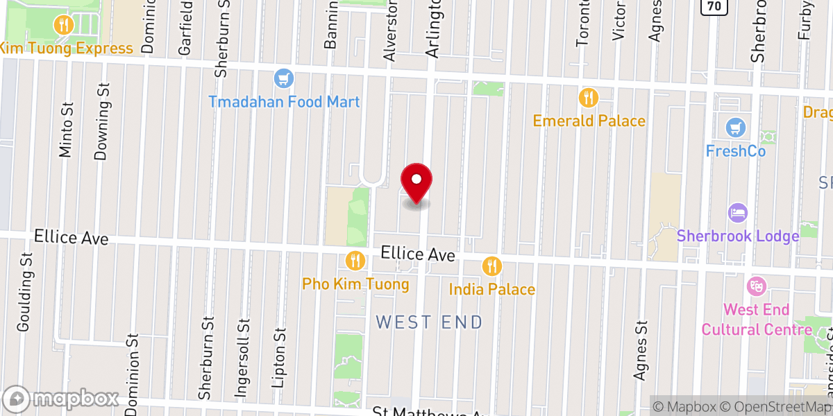 Map showing location of Lutheran Church of the Cross