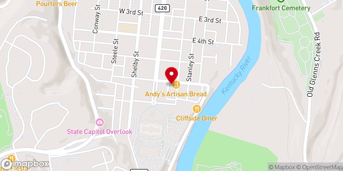 Map showing location of St. Peter's Anglican Church