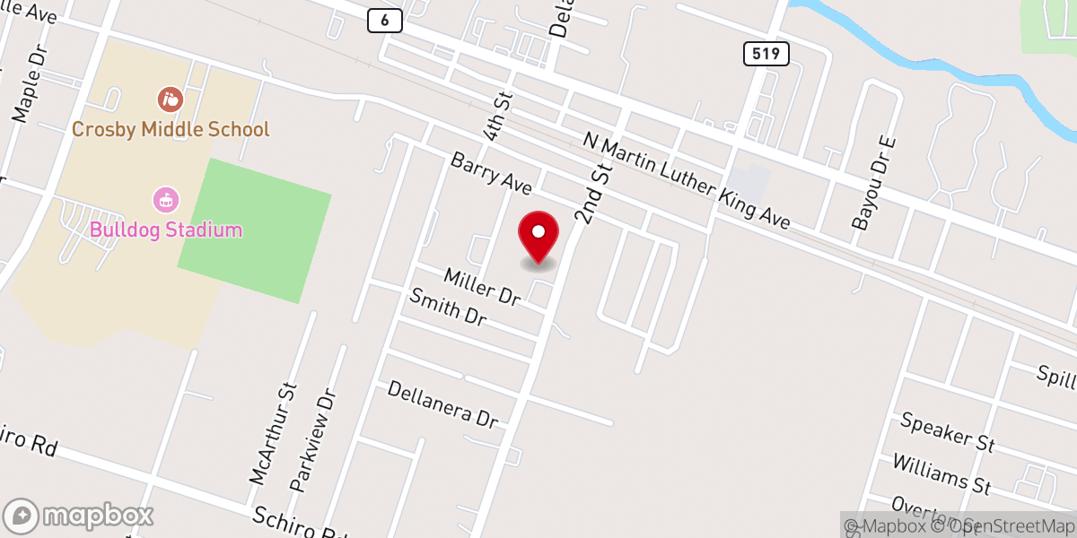 Map showing location of Second Street Baptist Church