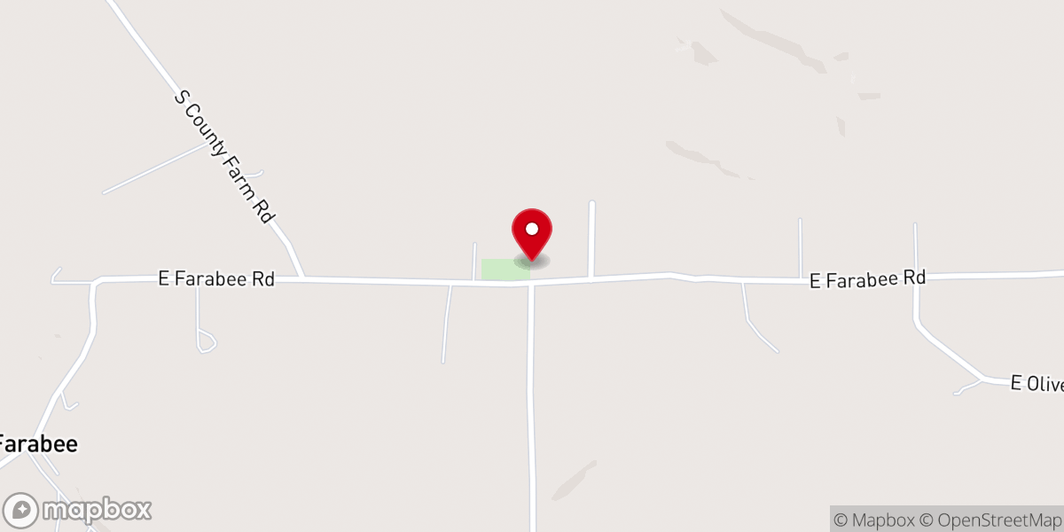 Map showing location of Blue River Baptist