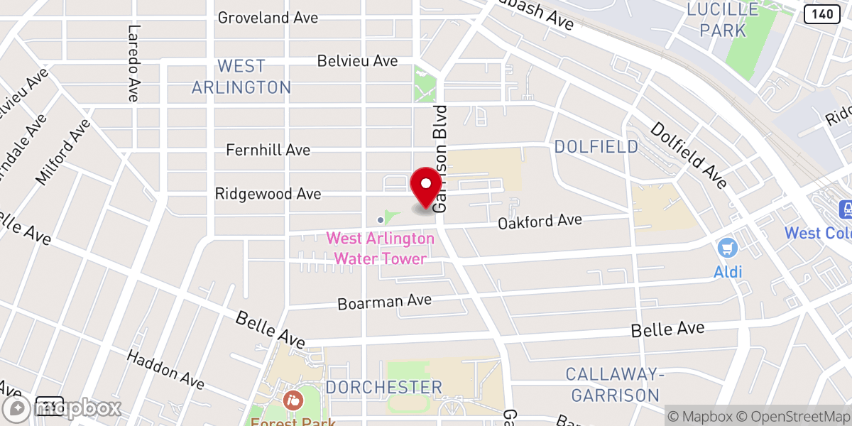Map showing location of Dalton Baptist Church
