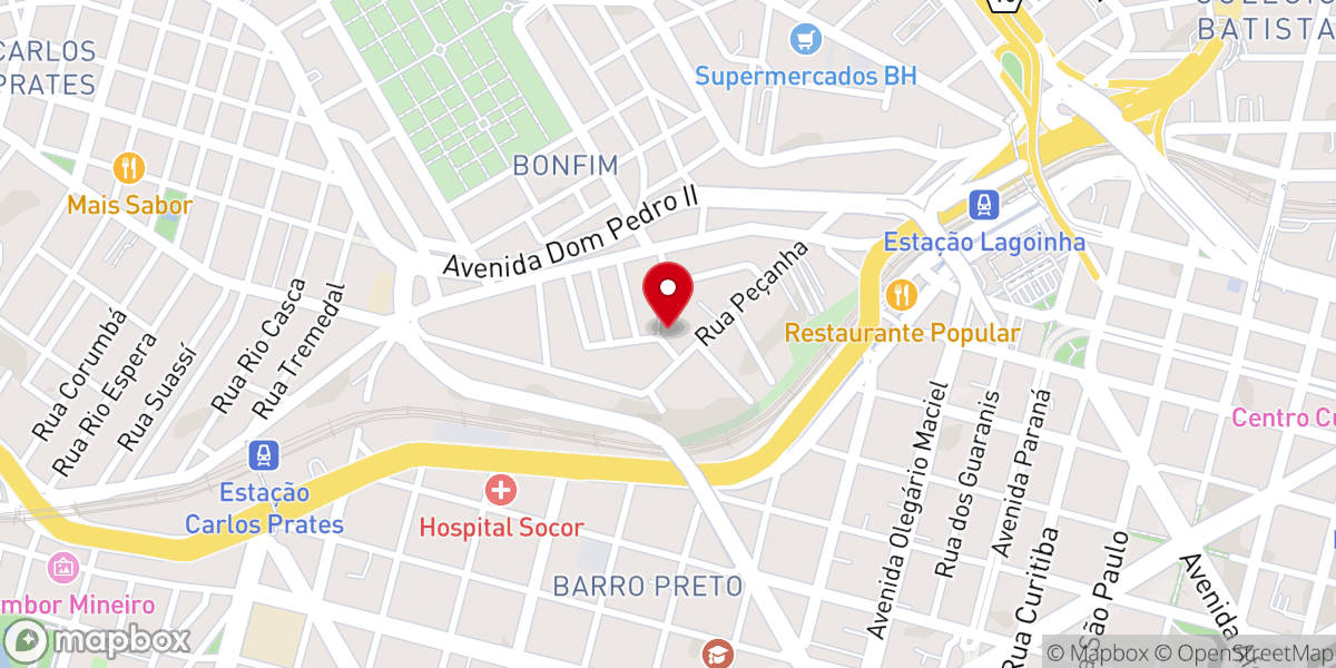 Map showing location of Primeira Igreja Quadrangular De Belo Horizonte