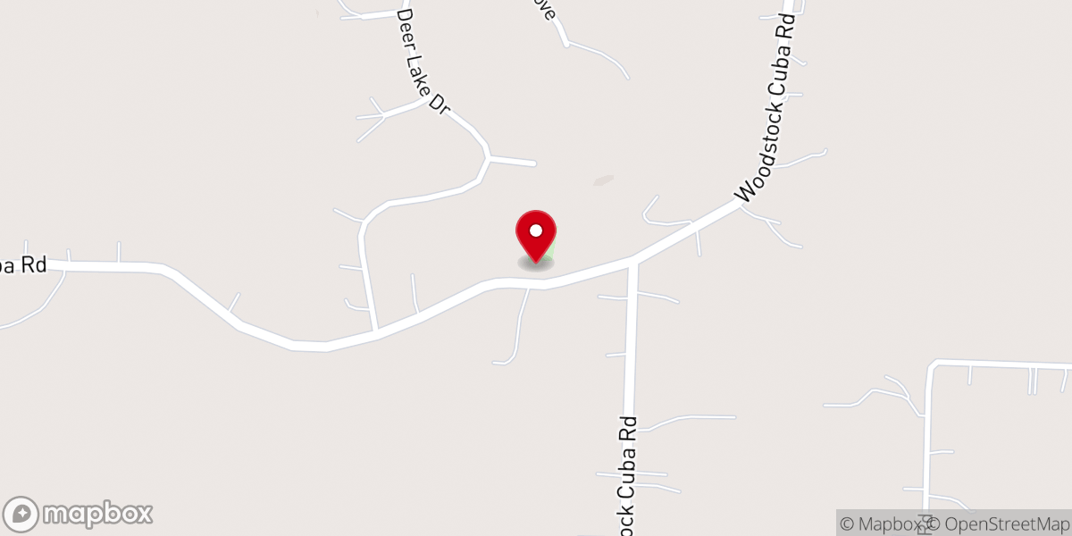 Map showing location of Embury United Methodist Church