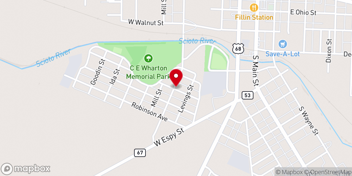 Map showing location of Berea Baptist Church