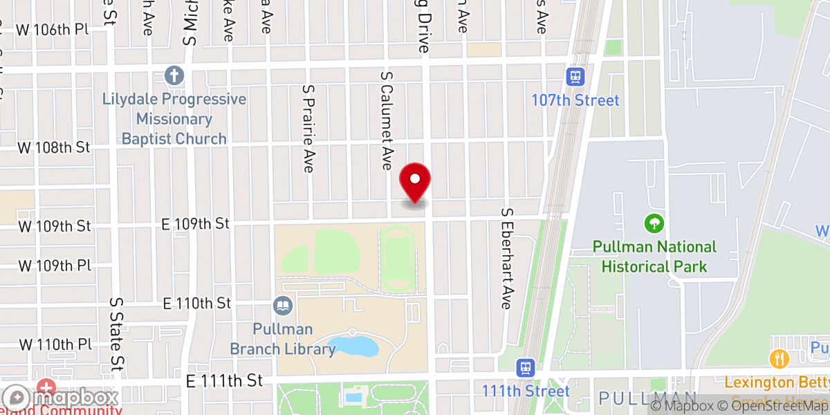 Map showing location of Zion Lutheran Church